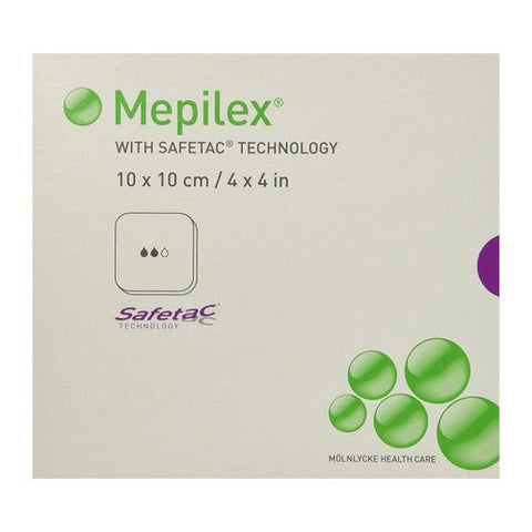 Molnlycke, Molnlycke Mepilex Silicone Foam Dressing 4 X 4 Inch, 5 Count Molnlycke