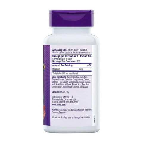 Natrol, Melatonin Fast Dissolve Strawberry Flavor, 5 Mg, 250 Tabs Natrol
