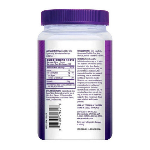 Natrol, Melatonin Sleep Strawberry, 5 Mg, 180 Gummies Natrol