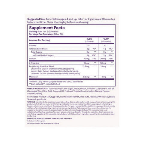 Natrol, Kids Sleep Calm Melatonin With L-Theanine Strawberry Flavor, 60 Gummies Natrol