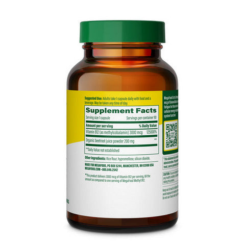 MegaFood, Extra Strength Methyl B12, 90 Caps MegaFood