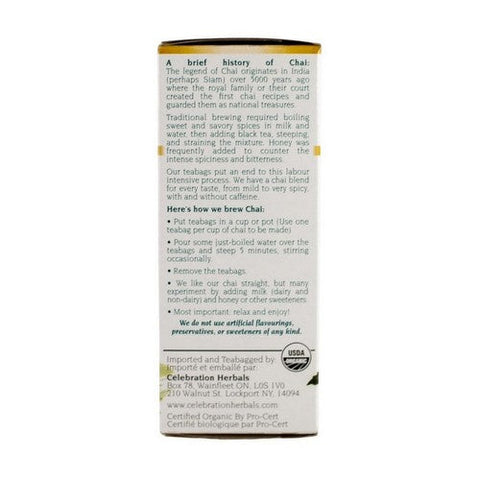 Celebration Herbals, Organic Double Chai Tea, 24 Bags Celebration Herbals