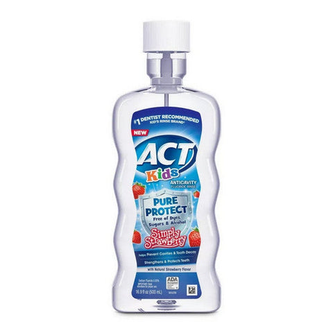 Act, Kids Pure Protect Strawberry Anticavity Fluoride Mouthwash, 16.9 Oz Act