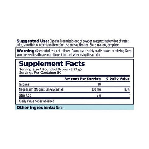 Kal, Calming Magnesium Glycinate Powder Unflavored, 9.84 Oz Kal
