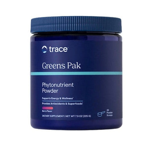 Trace Minerals, Greens Pak Powder Berry, 225 Grams Trace Minerals