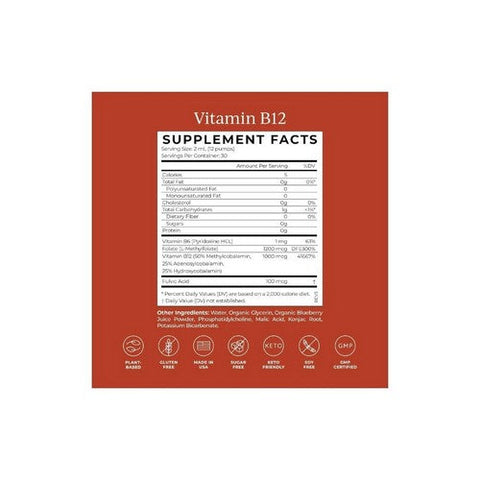 Cymbiotika, Vitamin B12 Plus B6 Liposomal Delivery Wild Berry, 2 Oz Cymbiotika