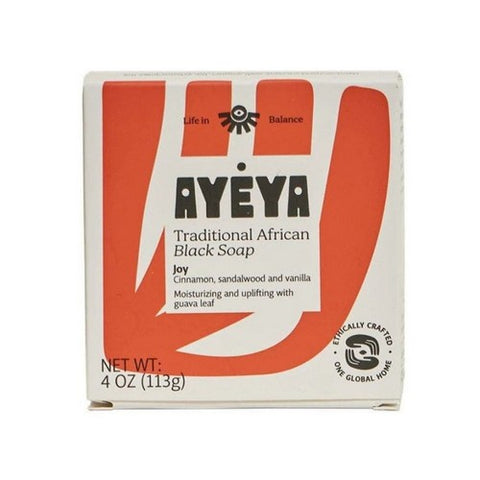 Traditional African Black Soap Bar Joy 4 Oz by Ayeya