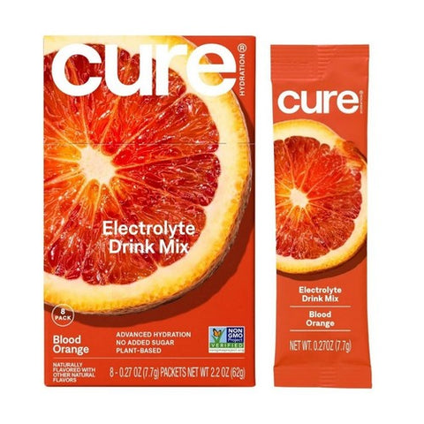 Plant Based Electrolyte Drink Mix Blood Orange 2.3 Oz by Cure Hydration