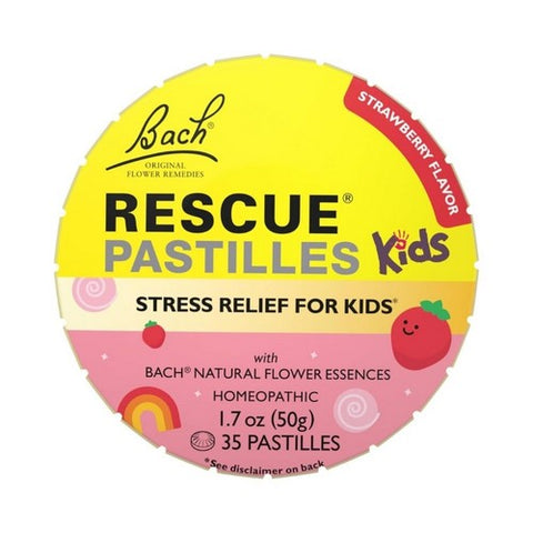 Rescue Pastilles Kids Stress Relief Strawberry 1.7 Oz by Bach