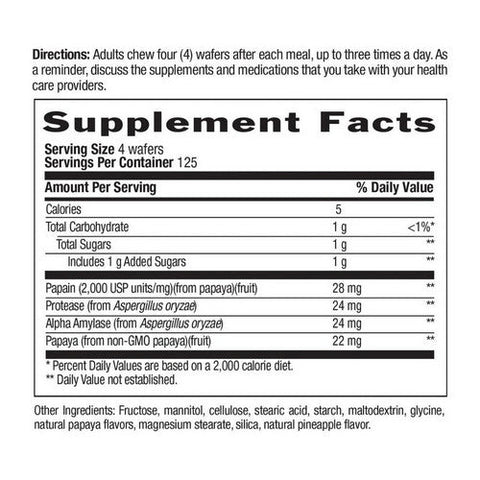 Country Life, Tropical Papaya, 22 MG, 500 Wafers Country Life
