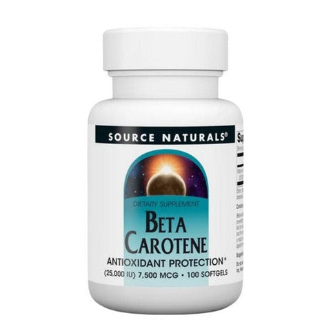 Source Naturals, Beta Carotene, 25000 IU, 100 Softgel