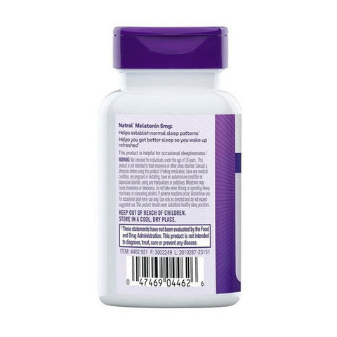 Natrol, MELATONIN, 5 MG, 60 Tabs Natrol