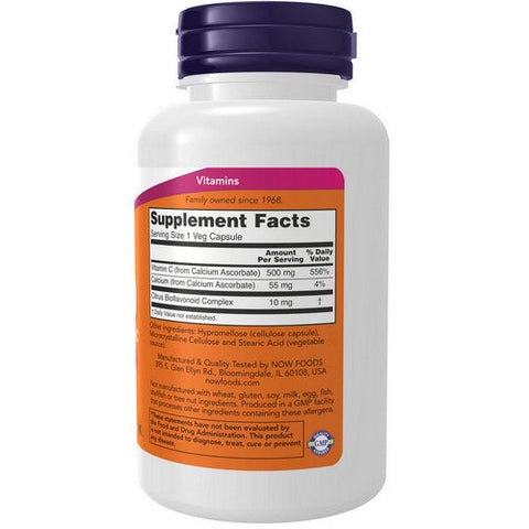 Now Foods, Vitamin C-500 Calcium Ascorbate-C, 100 Veg Caps Now Foods
