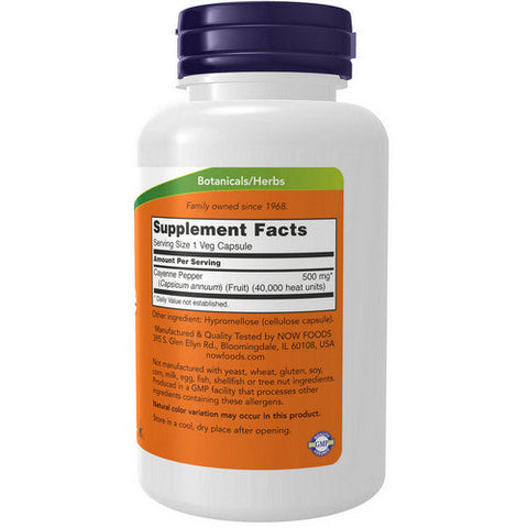 Now Foods, Cayenne, 500 mg, 100 Caps