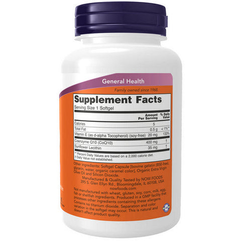 Now Foods, CoQ10, 400 mg, 60 Softgels Now Foods