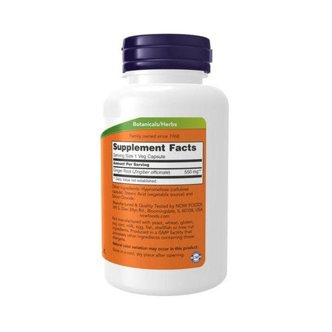 Now Foods, Ginger Root, 550 mg, 100 Caps