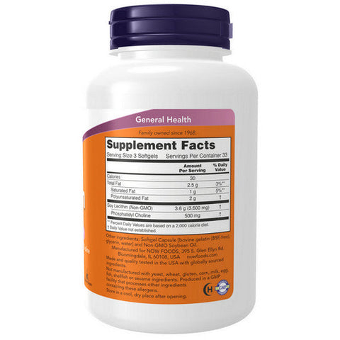 Now Foods, Lecithin, 1200 mg, 100 Sgels Now Foods