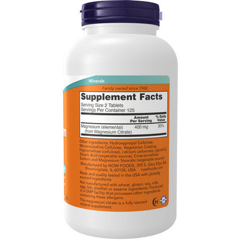 Now Foods, Magnesium Citrate, 200 mg, 250 Tabs Now Foods