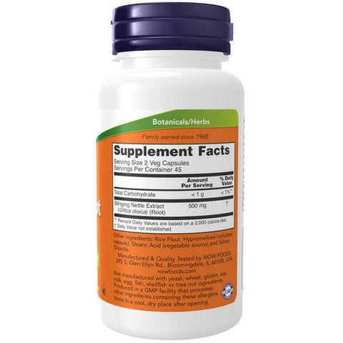 Now Foods, Stinging  Nettle Root Extract, 250 mg, 90 Veg Caps Now Foods
