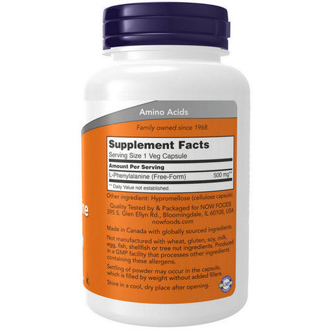 Now Foods, L - Phenylalanine, 500 mg, 120 Caps Now Foods