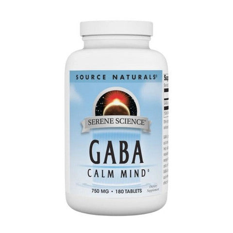 Source Naturals, Gaba, 750 mg, 180 Tabs Source Naturals