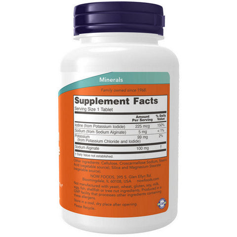 Now Foods, POTASSIUM PLUS IODINE, 180 Tabs Now Foods