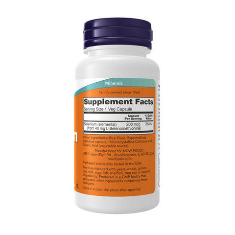 Now Foods, Selenium, 200 Mcg, 90 Veg Caps Now Foods