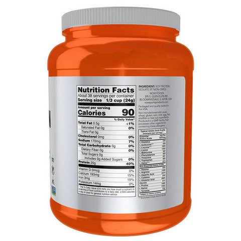 Now Foods, Soy Protein Isolate, Unflavored, 2 lbs Now Foods