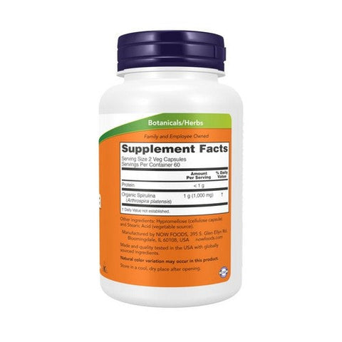 Now Foods, Natural Spirulina, 500 mg, 120 Vcaps Now Foods