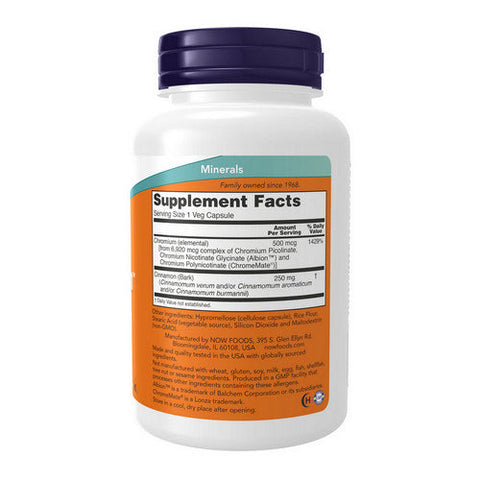 Now Foods, Tri-Chromium, 500 mcg, 180 Veg Caps Now Foods