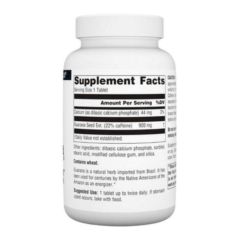 Source Naturals, Guarana Energizer, 900 MG, 100 Tabs