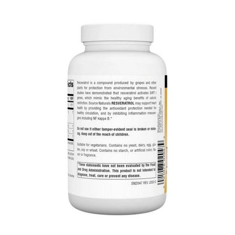 Source Naturals, Resveratrol, 80 mg, 120 Tabs Source Naturals