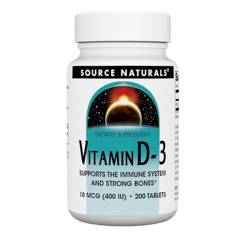 Vitamin D 200 Tabs by Source Naturals