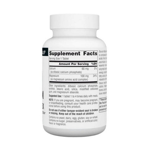 Source Naturals, Magnesium Chelate Complex, 100 Mg, 100 Tabs Source Naturals