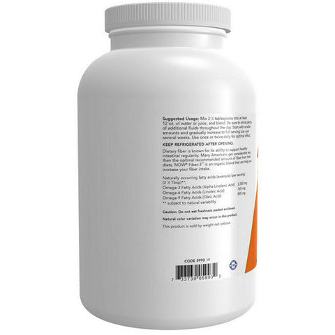 Now Foods, Organic Fiber-3, 16 OZ Now Foods