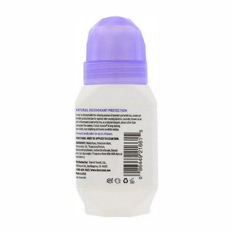 Crystal, Mineral Deodorant Roll On, Lavender & White Tea 2.25 oz Crystal