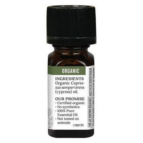 Aura Cacia, Organic Cypress Essential Oil, 0.25 Oz