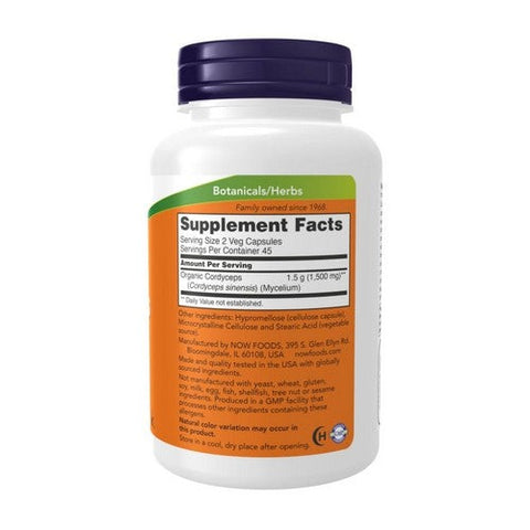 Now Foods, Cordyceps, 750 mg, 90 Vcaps Now Foods