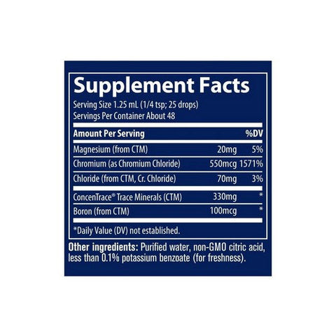 Trace Minerals, Ionic Chromium Unflavored, 2 oz Trace Minerals