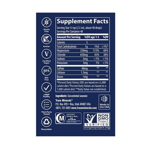 Trace Minerals, ConcenTrace Trace Mineral Drops, Glass 4 oz