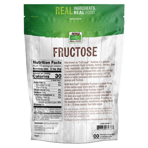 Now Foods, Fructose Fruit Sugar, 3 lb Now Foods