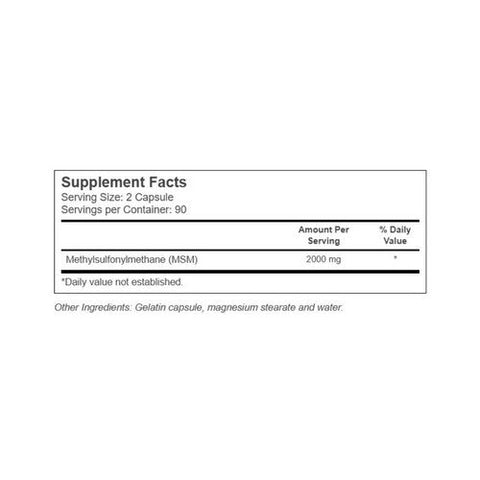 Life Time Nutritional Specialties, 100% Pure MSM, 2000 Mg, 180 Caps Life Time Nutritional Specialties
