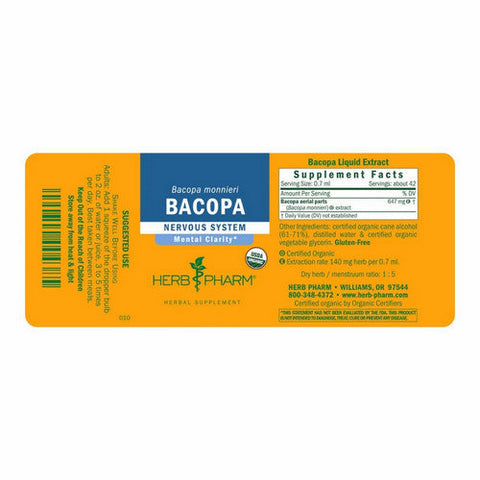 Herb Pharm, Bacopa, 4 Oz Herb Pharm