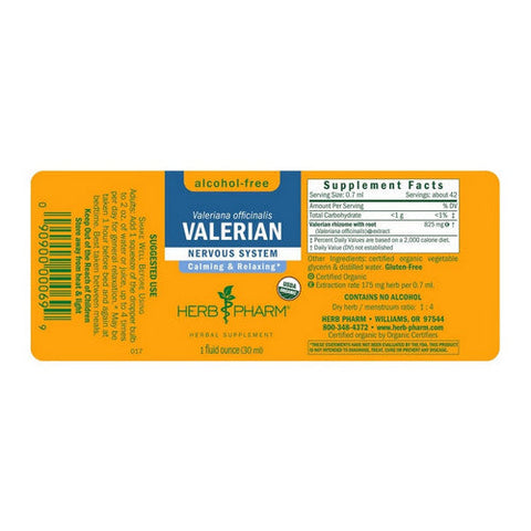 Herb Pharm, Valerian Alcohol-Free, 1 Oz Herb Pharm