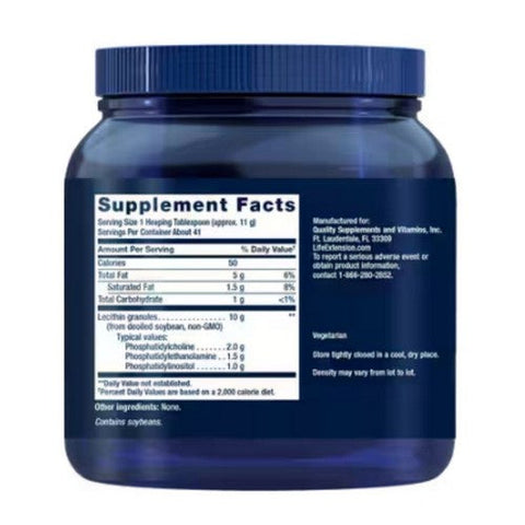 Life Extension, Lecithin, Granules 16 oz