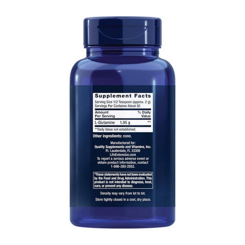 Life Extension, L-Glutamine, Powder 100 grams Life Extension
