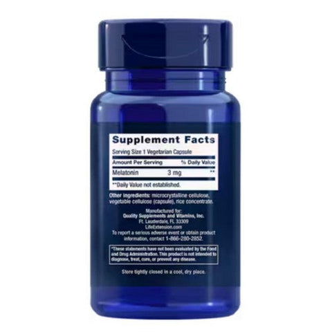 Life Extension, Melatonin, 3 mg, 60 caps Life Extension