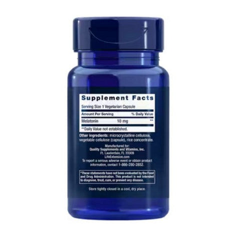 Life Extension, Melatonin, 10 mg, 6 Hour Timed Release 60 caps Life Extension