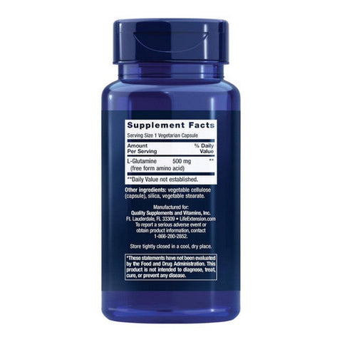 Life Extension, L-Glutamine, 500 mg, 100 caps Life Extension