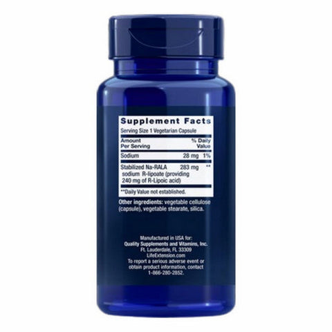 Life Extension, Super R-Lipoic Acid, 240 Mg, 60 Veg Caps Life Extension